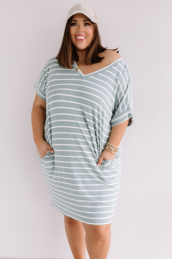 Kisses And Stripes Dress In Pear Curves Image - 1
