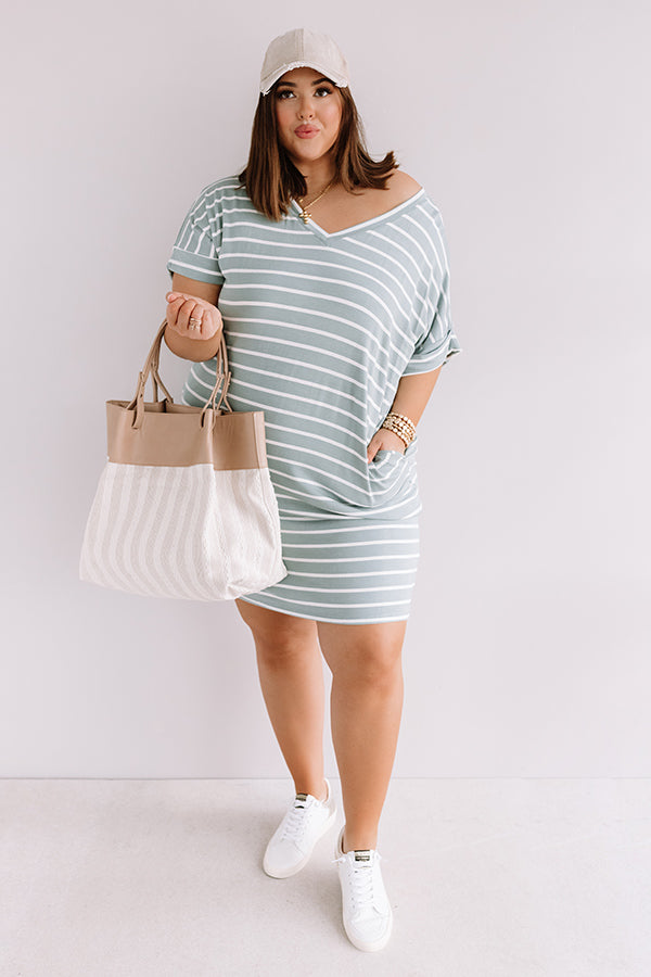 Kisses And Stripes Dress In Pear Curves Image - 2