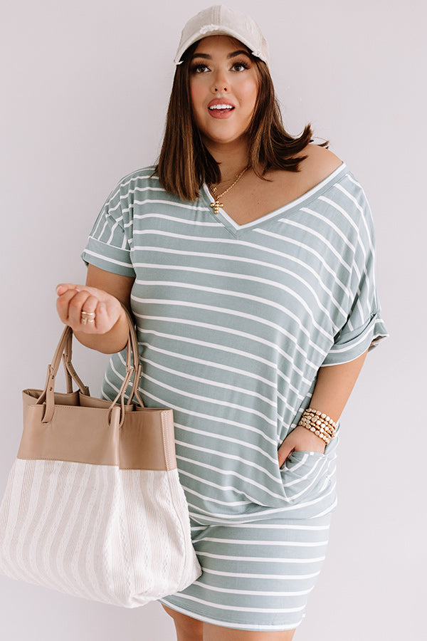Kisses And Stripes Dress In Pear Curves Image - 3