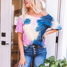 Sunset Surf Tie Dye Tee In Navy Image - 1