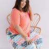 Coastal Chic Shift Tee In Coral  Curves Image - 1