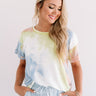 Ocean Sunset Tie Dye Tee In Yellow Image - 1