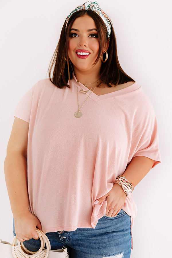 Sing Along Shift Top In Rose Quartz Curves Image - 3