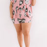 Seaside Twist Leopard Shorts in Pink Curves Image - 1