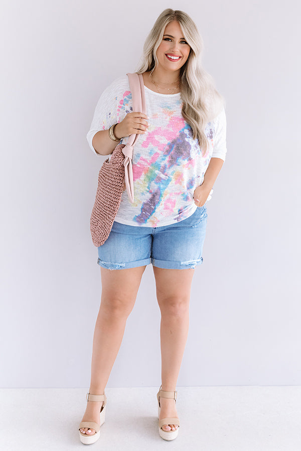 SoCal Surf Tie Dye Knit Top Curves Image - 3