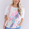 SoCal Surf Tie Dye Knit Top Curves Image - 1