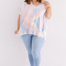Seaside Twist Tie Dye Shift Top in Periwinkle Curves Image - 1