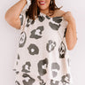 Seaside Twist Leopard Shift Top in Cream   Curves Image - 1