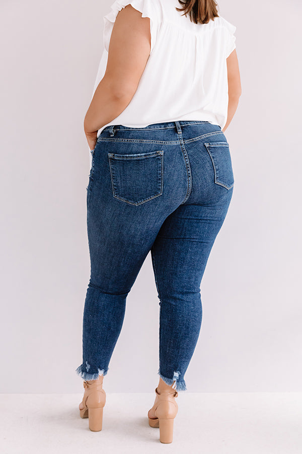 KanCan The Verona High Waist Frayed Skinny Curves Image - 3