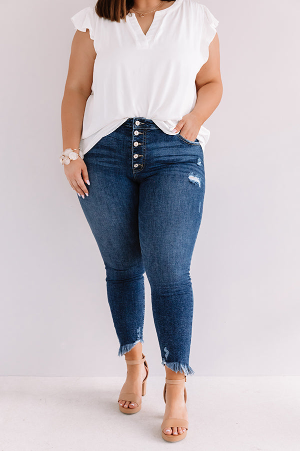 KanCan The Verona High Waist Frayed Skinny Curves Image - 1