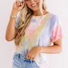 Ocean Sunset Tie Dye Tee In Pink Image - 1