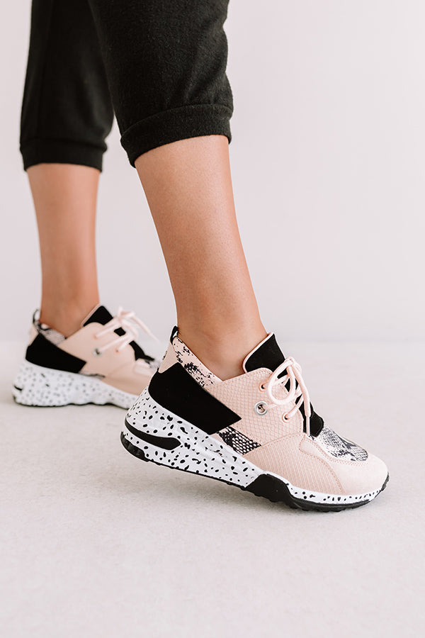 The Atlas Sneaker in Blush Image - 2