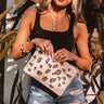 Seaside Memories Raffia Leopard Clutch Image - 1