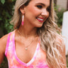 Bali Surf Beaded Earrings In Pink Image - 1