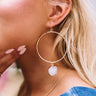Dreamy Gaze Druzy Earrings In White Image - 1