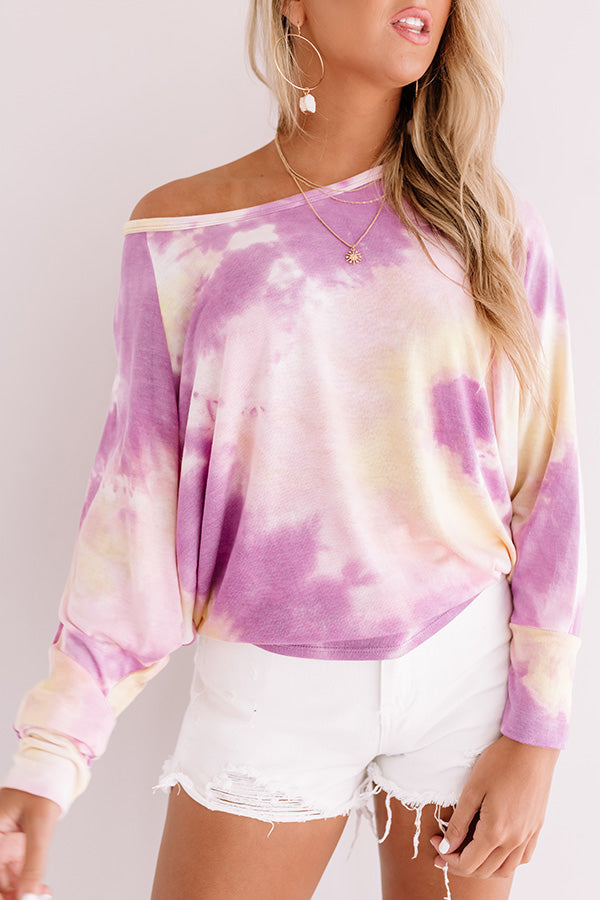 Tupelo Honey Tie Dye Shift Top In Orchid Image - 4