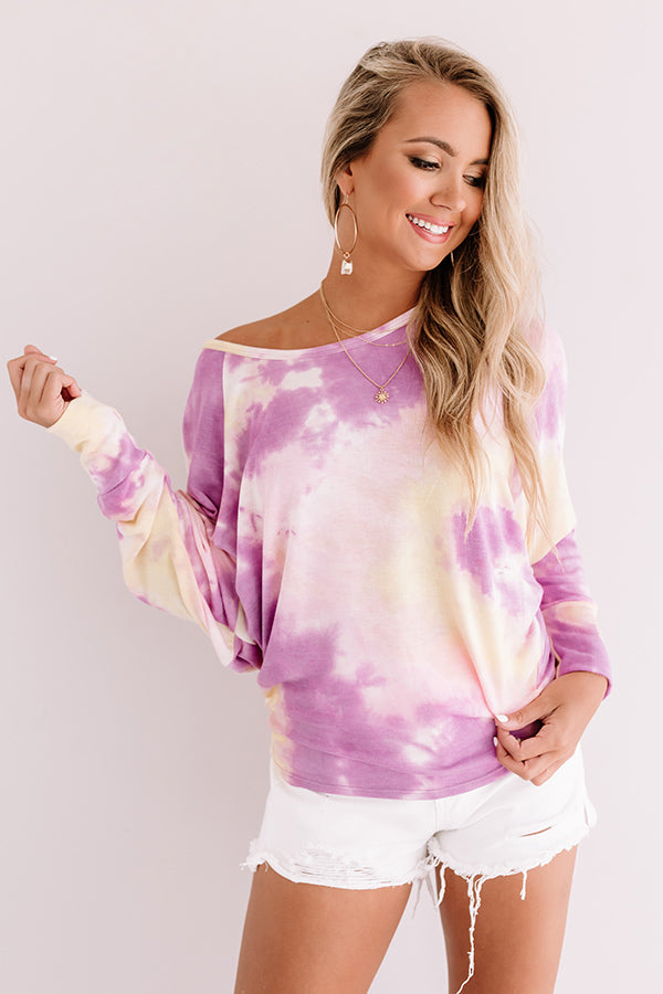Tupelo Honey Tie Dye Shift Top In Orchid Image - 3