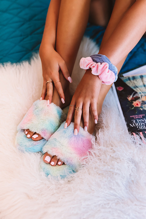 Comfy Crush Faux Fur Slipper In Tie Dye Image - 1