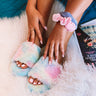 Comfy Crush Faux Fur Slipper In Tie Dye Image - 1