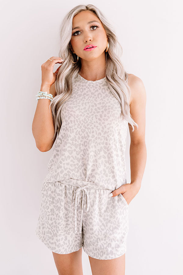 Call Of The Styled Leopard Tank In Warm Taupe Image - 1