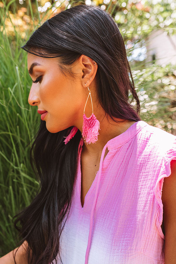 Prim And Pretty Earrings In Pink – Impressions Online Boutique