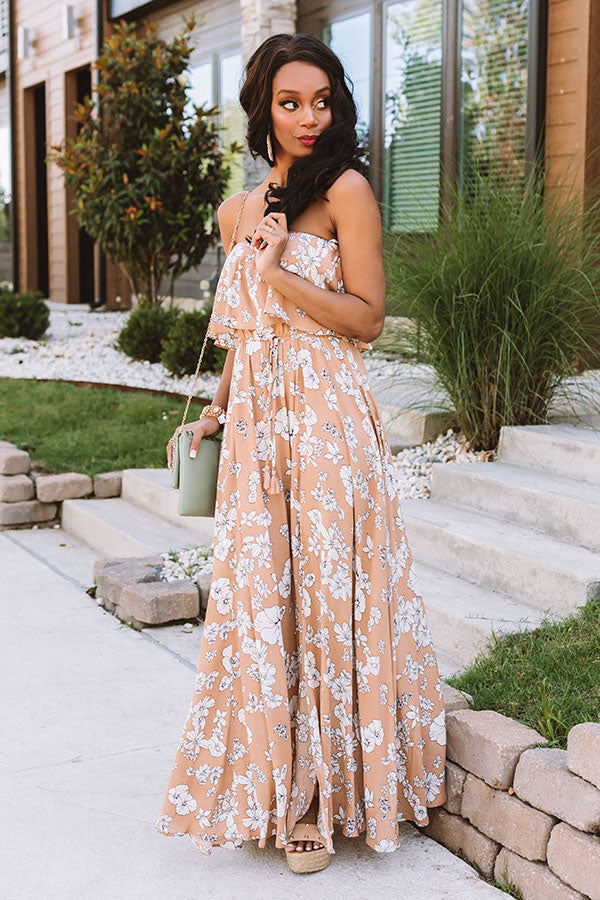 Santorini Seas Floral Maxi Image - 4