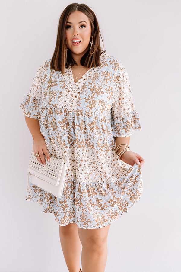 Ray Of Light Shift Dress In Sky Blue Curves Image - 2