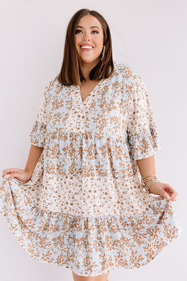 Ray Of Light Shift Dress In Sky Blue Curves Image - 1