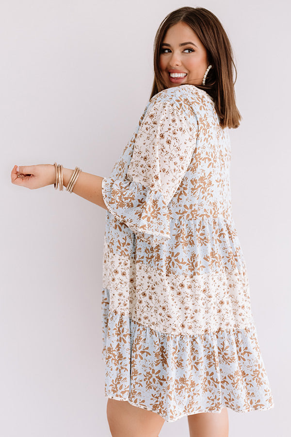 Ray Of Light Shift Dress In Sky Blue Curves Image - 4