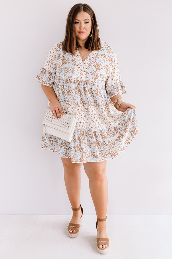 Ray Of Light Shift Dress In Sky Blue Curves Image - 3