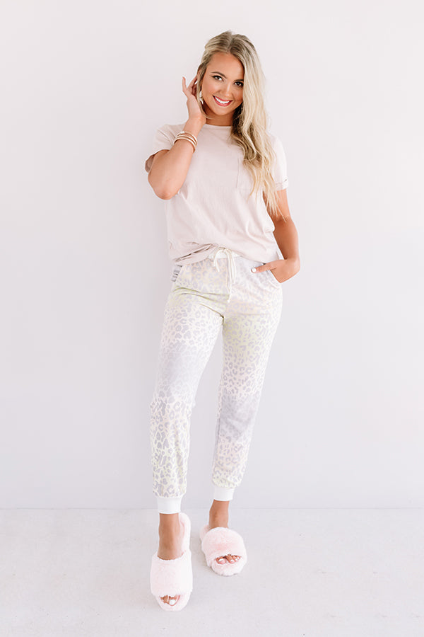 Work From Home Leopard Joggers Image - 2