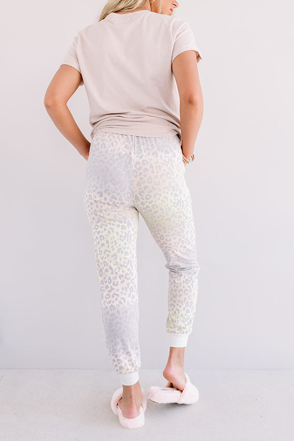 Work From Home Leopard Joggers Image - 5