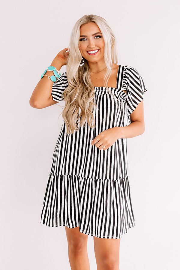 Regatta Bliss Stripe Shift Dress In Black Image - 4