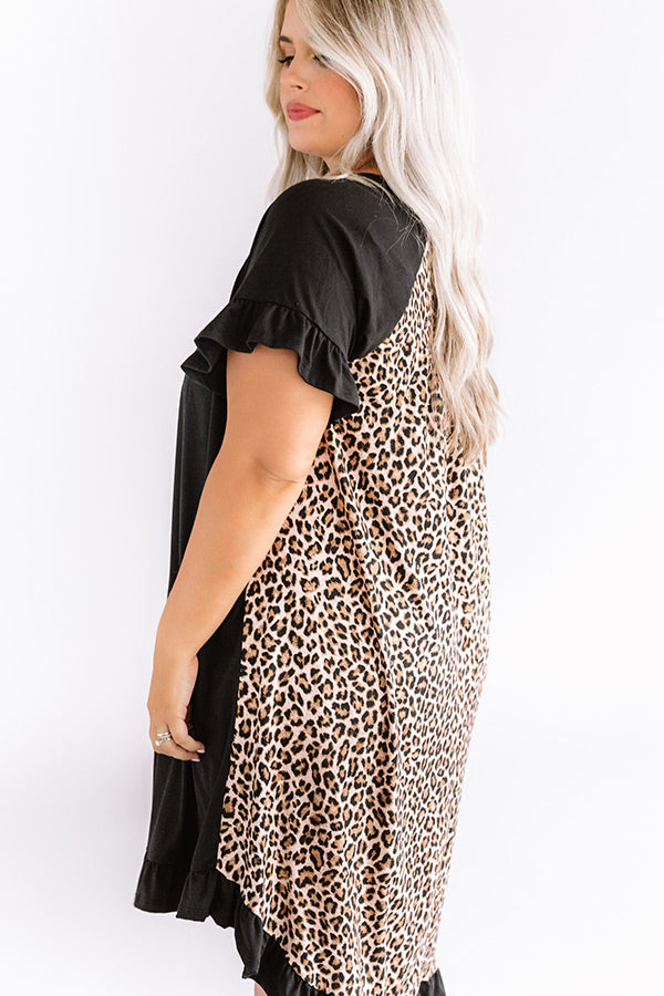 Social Hour Shift Dress in Black Curves Image - 4