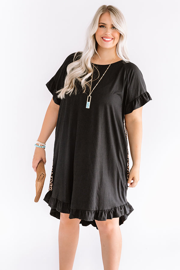 Social Hour Shift Dress in Black Curves Image - 2