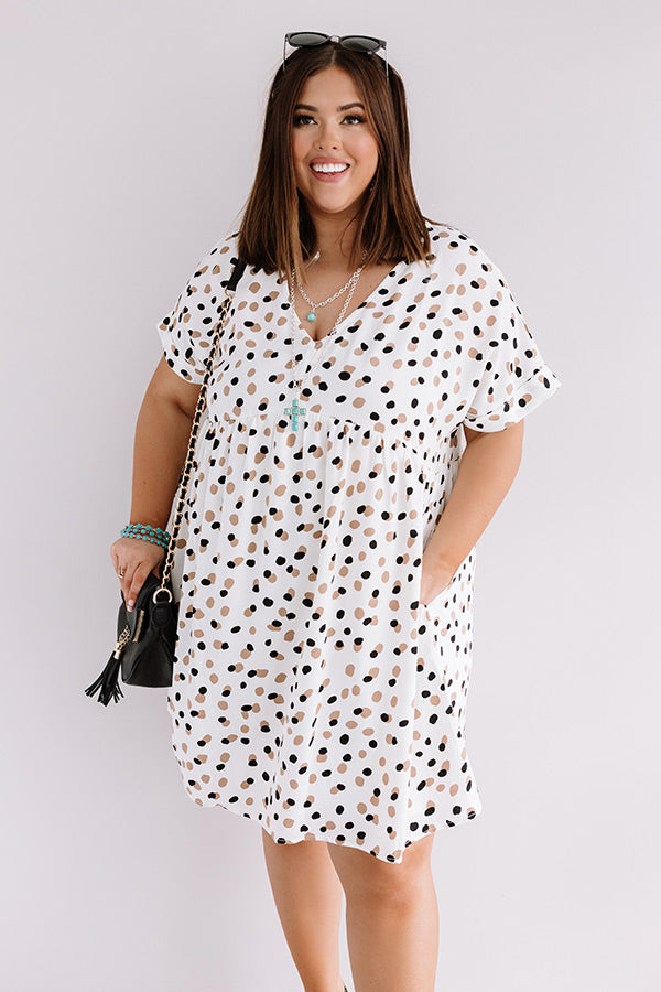 Ready, Set, Rome Babydoll Dress in White Curves Image - 1