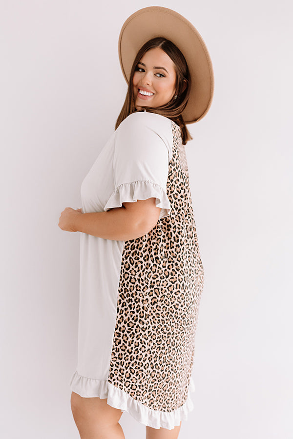 Social Hour Shift Dress In Stone Curves Image - 1