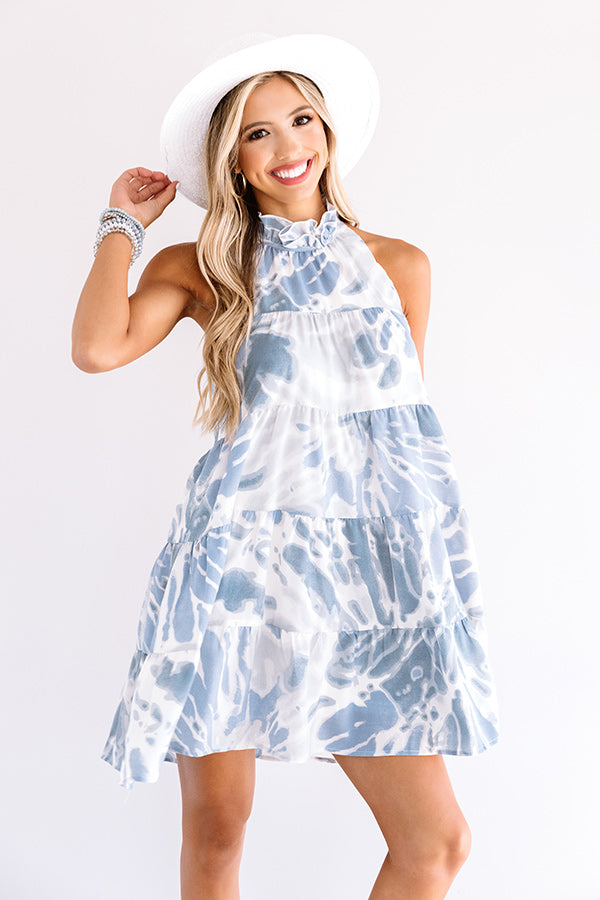 Center Of The Stage Shift Dress In Blue Image - 3