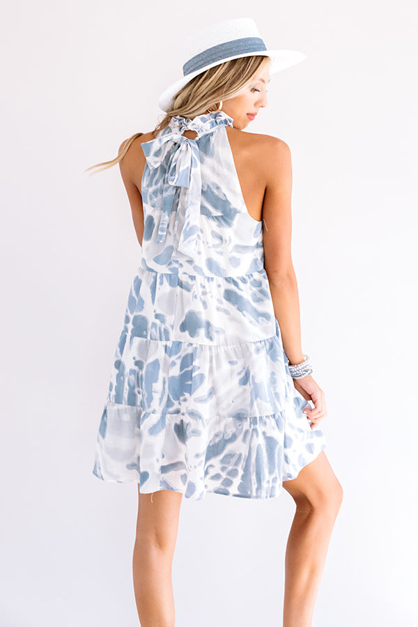 Center Of The Stage Shift Dress In Blue Image - 5