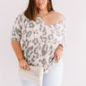 Best Kisses Leopard Knit Top In Light Pink Curves Image - 1