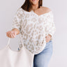 Best Kisses Leopard Knit Top In Warm Taupe Curves Image - 1