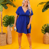 Coasting In Cali Babydoll Dress In Royal Blue Curves Image - 1