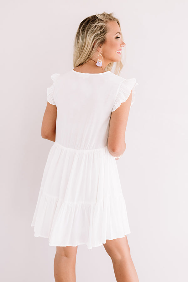 Versailles Brunch Embroidered Dress In White Image - 5