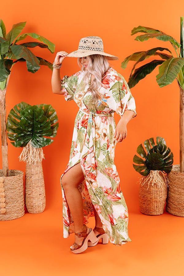 Hello From Hawaii Floral Maxi    Curves Image - 4