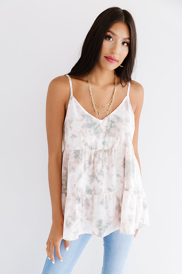 Penthouse In Paradise Tie Dye Tank In Pink Image - 3