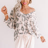 Best Kisses Leopard Knit Top In Light Pink Image - 1