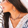 Kendra Scott Scarlet Silver Hoop Earrings in Blue Lapis Image - 1