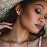 Kendra Scott Ivy Vintage Gold Ear Climber Earrings in White Mix Image - 1