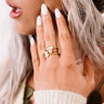 Kendra Scott Ivy Vintage Gold Ring Set of 3 in White Mix Image - 1