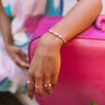 Kendra Scott Ivy Gold Cuff Bracelet in Deep Blush Mix Image - 1